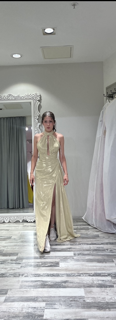 Halter Yaka Işıltılı Abiye Elbise Halter Yaka Işıltılı Abiye Elbise