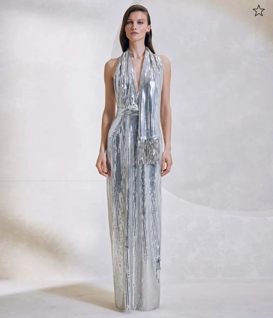 Full payet gümüş elbise
